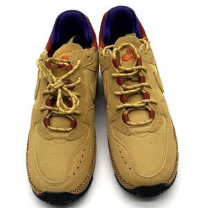 Nike Air Womens Running Sneakers Tan/Red/Purple Lace-Up Athletic Shoes Size 8.5